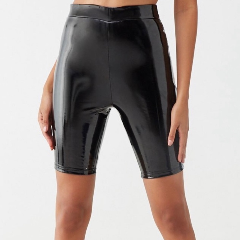 Faux Shiny Forever 21 Biker Shorts 🏍